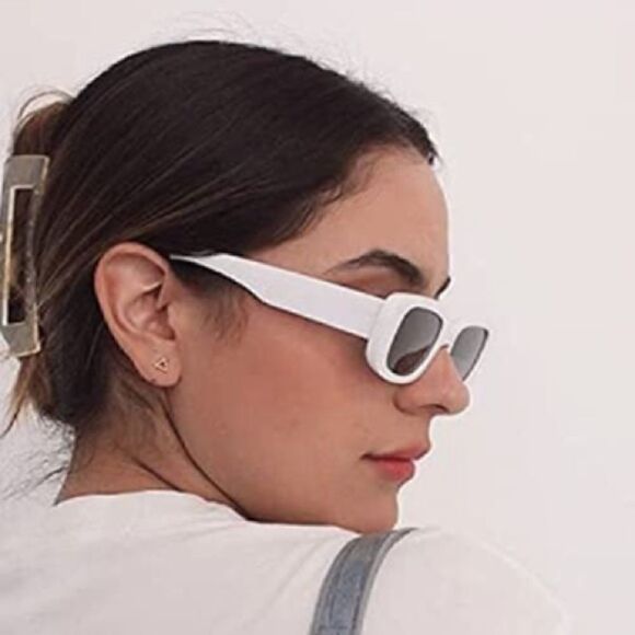 White Rectangle sunglasses   - Picture 4 of 5